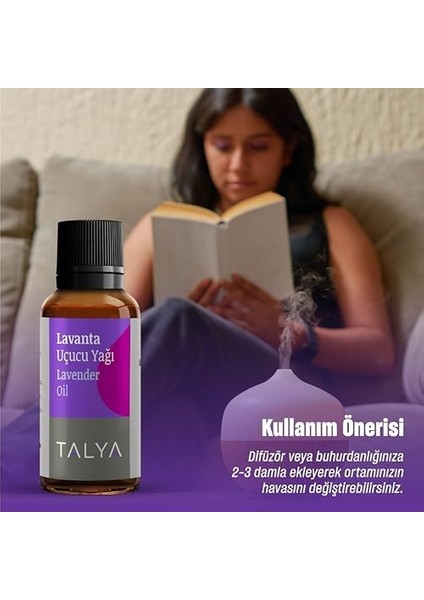 TALYA%100 Saf Lavanta Uçucu Yağı 10ML - Cilt Bakımı - Difüzör Için Aromaterapi Yağı fiyatları