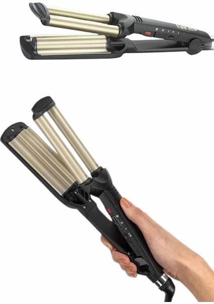 Ikili Wag Maşa Saç Şekillendirici Seramik Kaplama Isı Ayarlı - GMS8656-3116 indirimleri