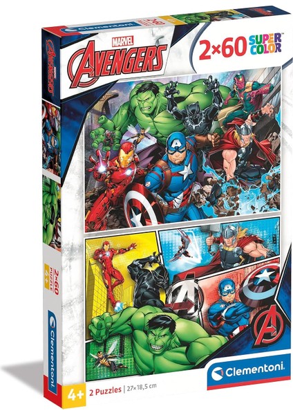 - 2X60 Parça Puzzle - Avengers