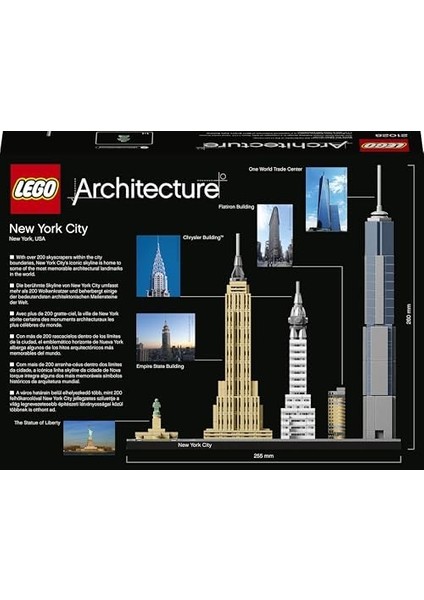 Architecture New York City 21028 - Seyahat, Mimari ve Tarih Meraklısı Yetişkinler Için Yapım Seti (598 Parça) fiyatları