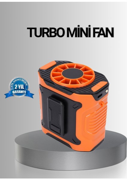 Turbo Mini Taşınabilir Fan – 100 Kademeli Dijital Hız Kontrolü ve Type-C Şarj - M620B688-N79