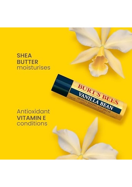 Burt's Bees Vanilla Bean Lip Balm, Dudak Bakım Kremi, 4.25 Gram