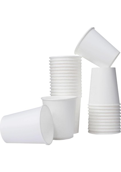 100 Adet Karton 6 Oz 165 Ml, Çay Için Beyaz Karton, Küçük Tek Kullanımlık Kahve, Otomat, Kağıt