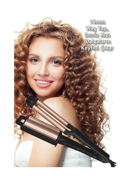 Shibowavy 2in1 Wag Maşa (2 Ayarlı Döner Başlıklı 16MM Ince Bukle & 38MM Iri Dalga) fiyatları