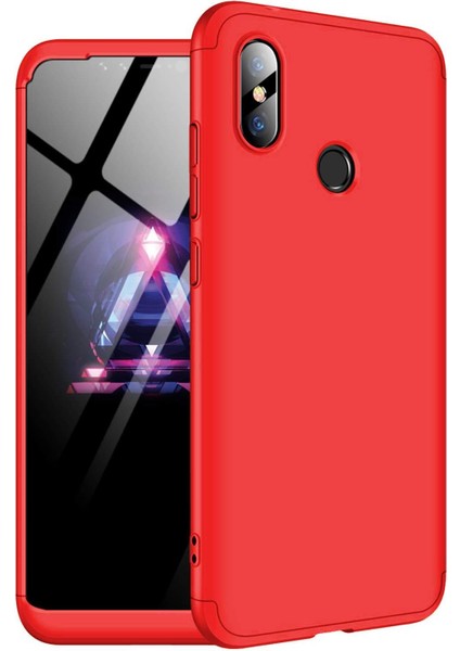 6 Pro Için Kılıf Dip 360 Protective Kırmızı [ 6 Pro ile Uyumlu Kılıf - Kırmızı]