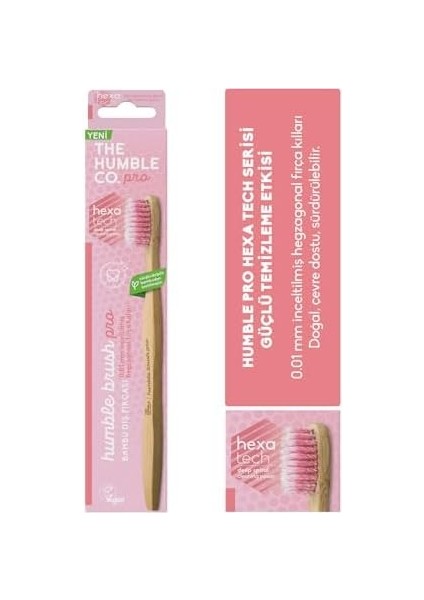 The Humble Co. Brush Pro Lıne Yetişkin Soft Lila 0.01 Inceltilmiş Hegzagonal Fırça Kılları fiyatları