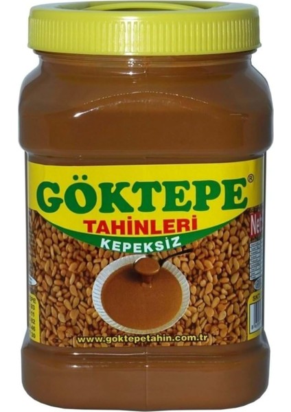 Göktepe Kepeksiz 935GR Bozkır Tahini Plastik Kutu, Odun Ateşinde Çifte Kavrulmuş (KEPEKSİZ-935GR)