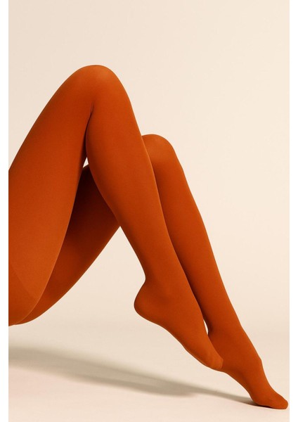 Micro 40 Orta Kalın Mat Turuncu Külotlu Çorap - Tarzınla Fark Yarat modelleri