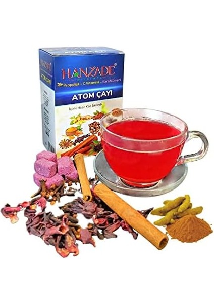 Hanzade Bitkisel Propolisli - C Vitaminli - Kara Mürverli Atom Çayı Kış Çayı 150 gr modelleri
