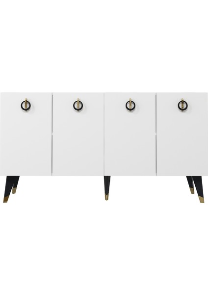 8216-32DD KB150 Konsol, Tv Ünitesi Beyaz-Altın-Siyah fiyatları