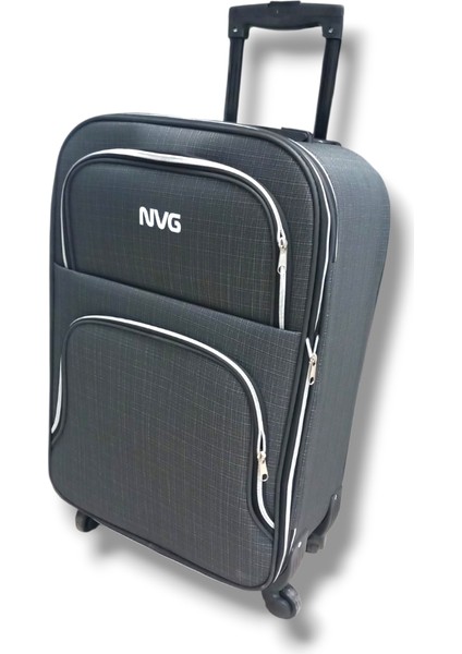 850-26 Havlu Kumaş 2 Teker Ekose Desen Orta Boy Valiz fiyatları