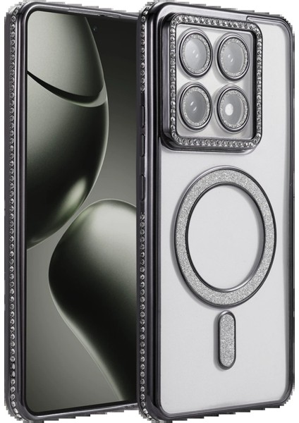 Xiaomi Mi 14T Pro Joke Simli Magneticsafe Kılıf - SIYAH-(5796) - M954R911-K79954