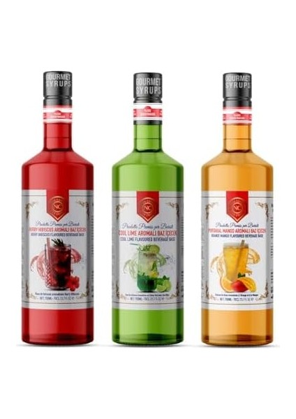 Nish Cool Lime, Berry Hibiskus, Portakal Mango Aromalı Baz Içecek 3 x 700 ml - P fiyatları