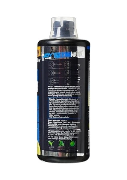 Bigjoy Thermonator Limon Likit, 1000ML Limon Aromalı fiyatları