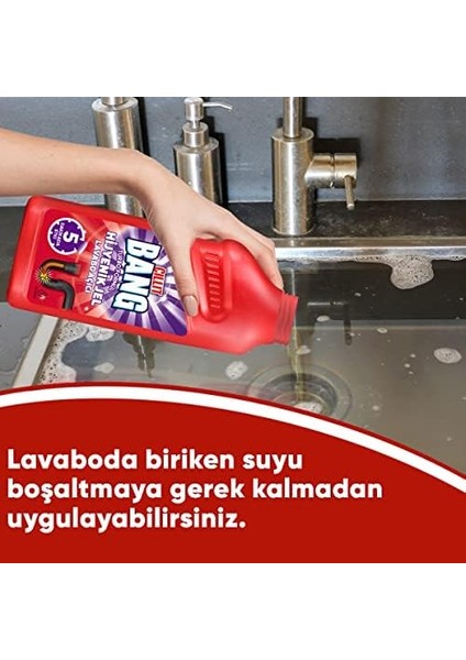 Cillit Bang Turbo Hijyenik Jel Lavabo Açıcı, 500ML, 3'lü Set (3 x 500 Ml)