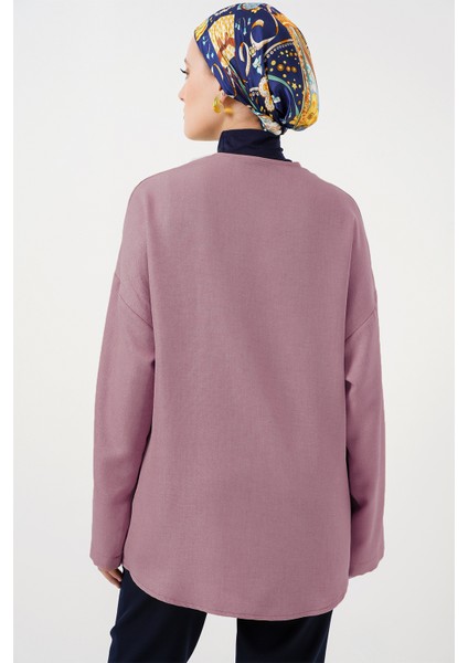 Keten Tesettür Kimono 5968 - Gül Kurusu modelleri