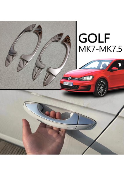 Golf 7 Krom Kapı Kolu Şapkası - Golf Mk7 Krom Aksesuar Modifiye