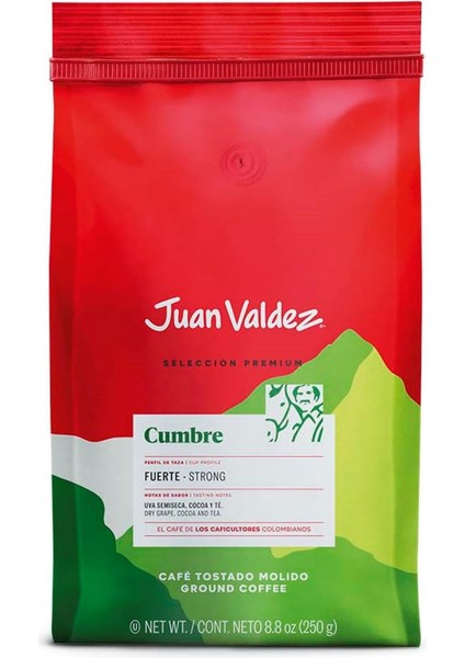 Juan Valdez Cumbre Tamamı Peaberry Koyu Kavrulmuş Öğütülmüş Kahve, 250G fiyatları