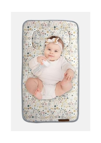 Rivaistanbul Gökkuşağı Desenli Yenidoğan Alt Açma Değiştirme Pedi Minderi Örtüsü fiyatları