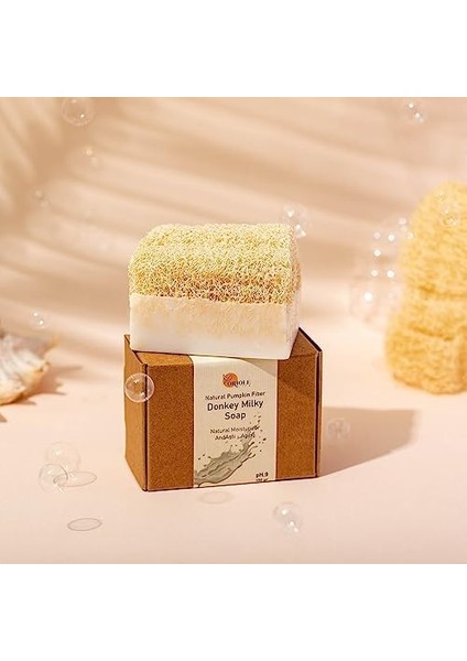 Oriole Life Doğal Kabak Lifli Eşek Sütü Sabunu - Doğal Peeling Yapan Yumuşak Lif Kabağı, Nemlendirici, Besleyici Yüz ve Vücut Sabunu 150 Gr.