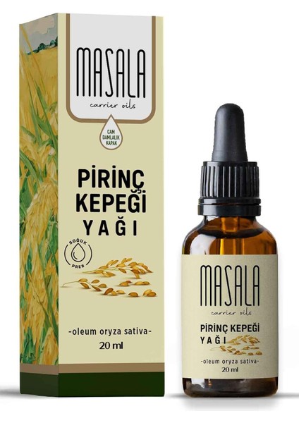 Masala Pirinç Kepeği Yağı 20 Ml. Soğuk Pres (Ricebran Carrier Oil) modelleri