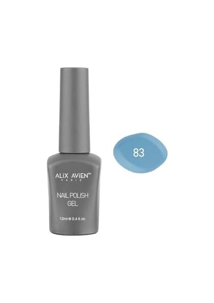 Alıx Avıen Mavi Gri Kalıcı Oje 83-Yoğun Renk Veren Jel Oje 12 Ml-Nail Uv Gel Polish 83 fiyatları