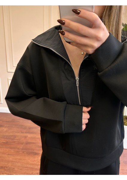 Fermuarlı Scuba Eşofman Takımı - Siyah fiyatları