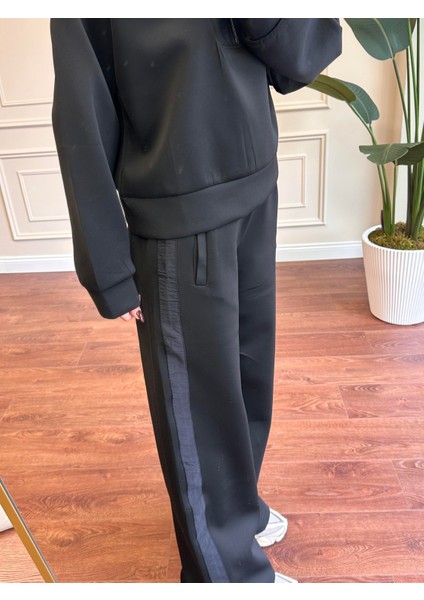 Fermuarlı Scuba Eşofman Takımı - Siyah modelleri