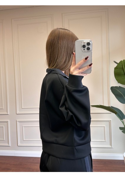 Fermuarlı Scuba Eşofman Takımı - Siyah fırsatları