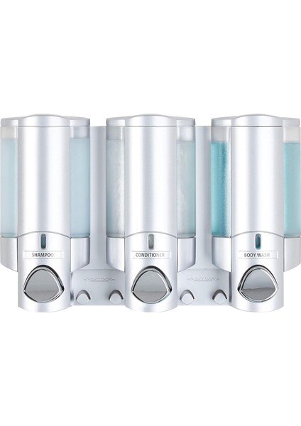 Aviva 3'lü Duş Dispenseri, 3X330ML, Gümüş