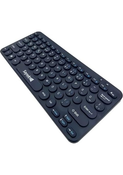 Saywin Bluetooth Klavye Mouse Set Yuvarlak Tuşlu Ev ve Ofis Kullanımına Uygun Türkçe Q Taşınabilir Kablosuz Klavye Lacivert Renk SW-500 fiyatları