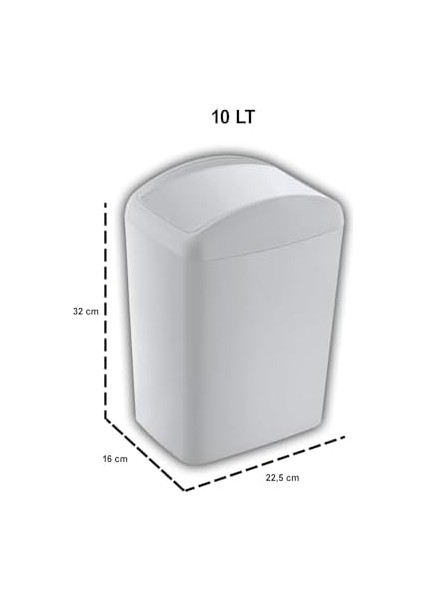 Soft Çöp Kutusu Döner Kapak Beyaz 10 Lt - Beyaz, Çok Amaçlı Döner Kapaklı Çöp Kovası modelleri
