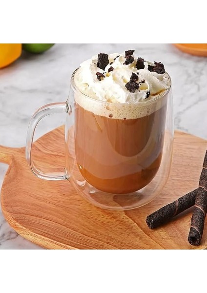 Cidarlı Kulplu Kahve Kupası (Borosilikat)