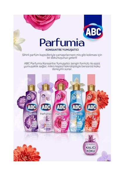 Abc Parfumia Tutkulu Dahlia 60 Yıkama Çamaşır Yumuşatıcısı (1 x 1440 Ml) modelleri