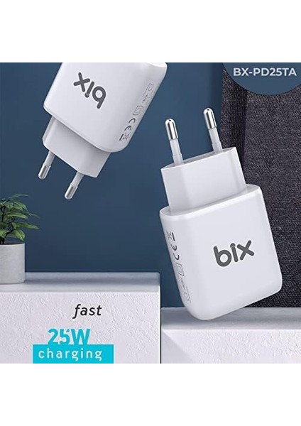 BX-PD25TA 25W Pd Type-C Hızlı Şarj 15/14/13/12 Pro Max,, Hızlı Şarj Protokolü Destekli, S24/S23/S22/S21/ 10, Mate 50 Pro fiyatları
