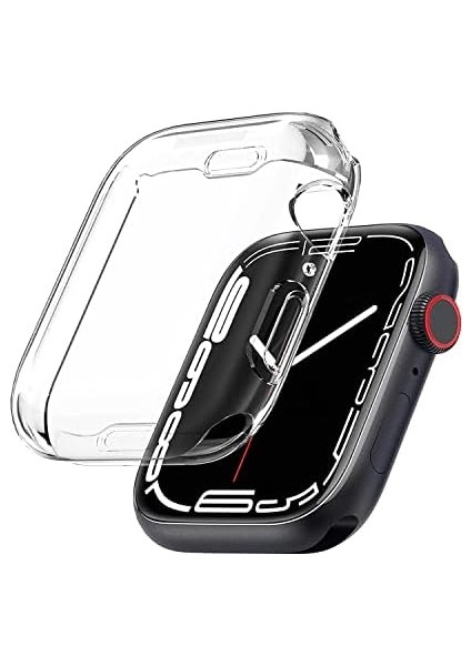 Series 8 45MM Için Kılıf 360 Full Round Soft Silicone Şeffaf [ Series 8 45MM ile Uyumlu Kılıf - Şeffaf] fiyatları