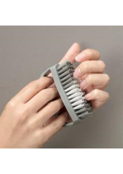 Güncelçarşı Tutamaçlı Plastik Pratik Tırnak Kıyafet Yaka Temizlik Fırçası, Asorti modelleri