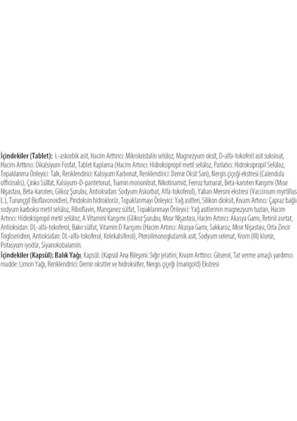 Visionace Plus 28 Tablet/28 Kapsül Besin Takviyesi