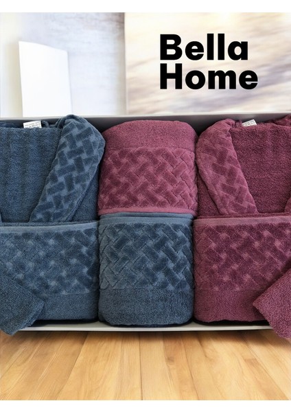 8 Parça Hasır Aile Bornoz Seti - Çeyiz Seti - %100 Pamuk - Orijinal Lüks Kutu fiyatları