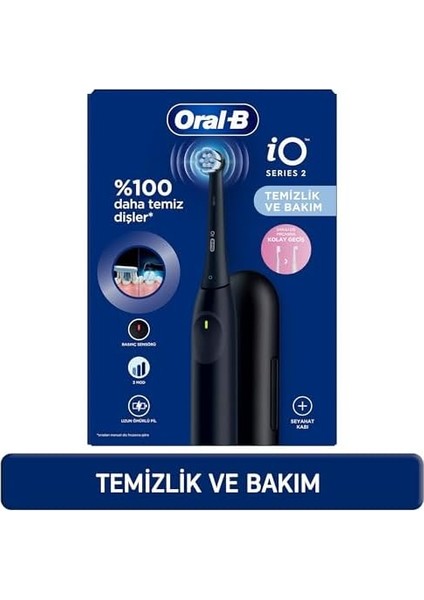 Oral-B Io 2 Siyah Diş Fırçası - Siyah, Seyahat Kabı ile modelleri