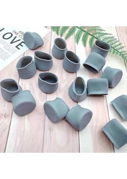 Adet Masa ve Ayak Siliikon, 12'li Paket Kaydırmaz Ses Gürültü Önleyici Yemek Masası Ayağı (Gri) modelleri