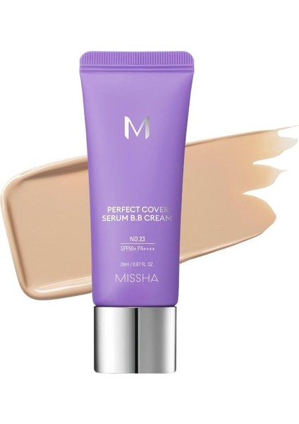 Mıssha Yaşlanma Karşıtı Bakım ve Aydınlık Görünüm Sunan M Perfect Cover Serum Bb Cream SPF50+/PA++++ No:23