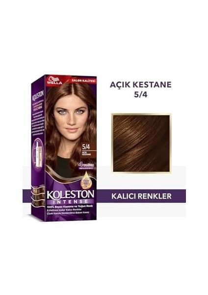 Wella Koleston Intense Saç Boyası 5/4 Açık Kestane - Salon Kalitesi modelleri