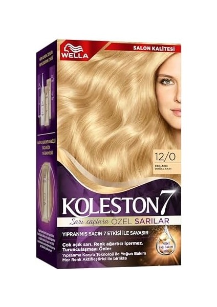 Wella Koleston Supreme Kit 12/0 Çok Açık Doğal Sarı X2'li Set fiyatları