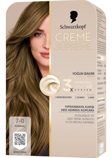 Schwarzkopf Creme Supreme Saç Boyası 7-0 Kumral fiyatları