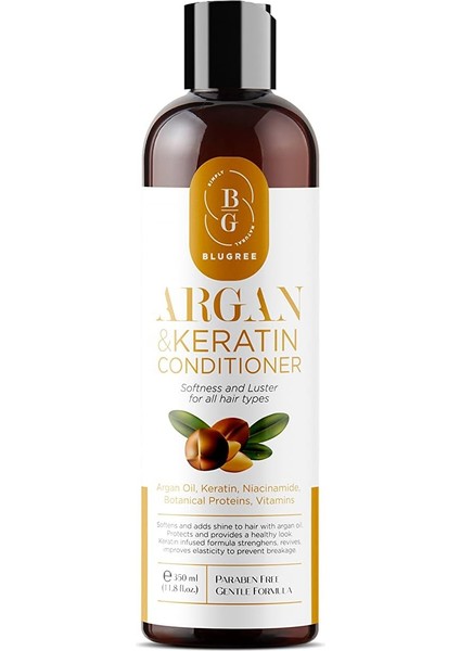 Blugree Argan ve Keratin Ekstra Canlılık Için Saç Kremi 350 ml