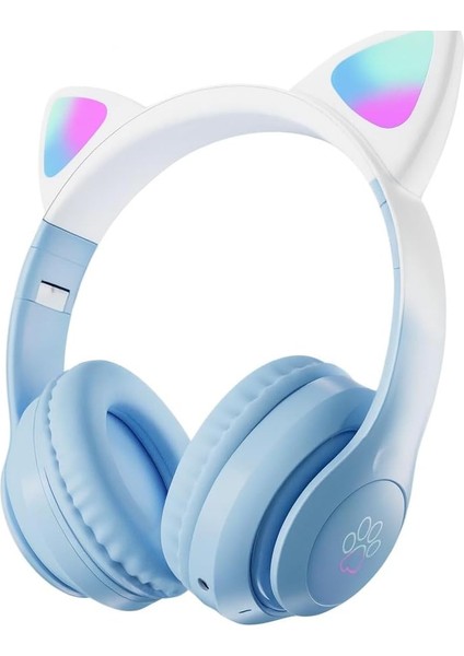 Vooka Çocuk Bluetooth Kulaklık Kedi Kulaklık Pro 5.3 Akıllı Rgb LED Detaylı Bluetooth Kablosuz