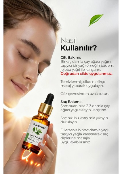 Çay Ağacı Yağı 30 ml % 100 Saf ve Doğal fiyatları