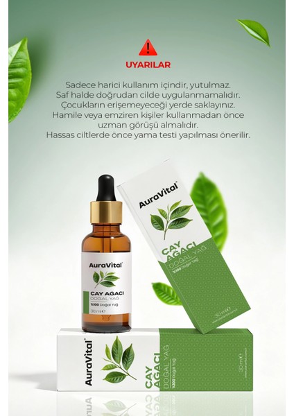 Çay Ağacı Yağı 30 ml % 100 Saf ve Doğal fırsatları
