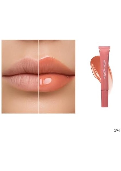 Alıx Avıen Koruyucu, Dolgunlaştırıcı, Nemlendirici Dudak Parlatıcısı - Silky Care Lipgloss 304 Peach Blossom